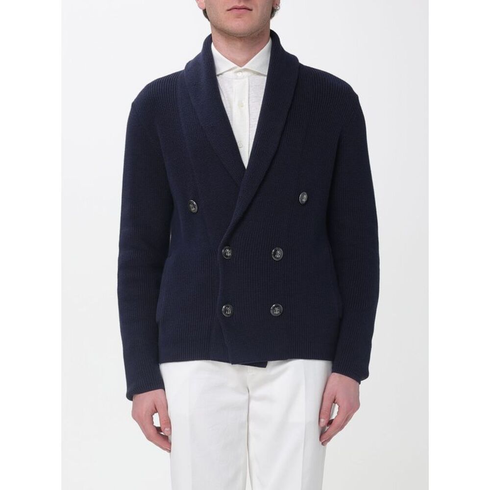 Brunello Cucinelli Men Brunello Cucinelli Double-Breasted Cotton Cardigan